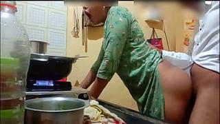 Indian Step Mom Got Fucked By Son While Cooking