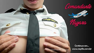 Commander Nayara ready to make you take off - commanding your handjob - complete at www.nayflix.com.br