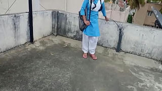 Indian Students Fucks Outdoor Terrace