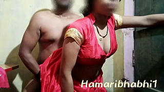 Indian Wife Looks Awesome in Red Hot Saree